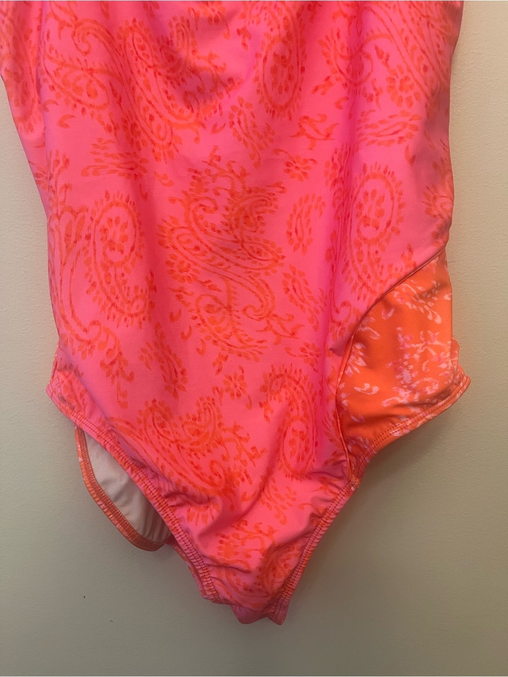 NWT $148 Hermoza Asha One Piece Swimsuit Womens Size 14 Paisley Days Orange Pink - Picture 3 of 9